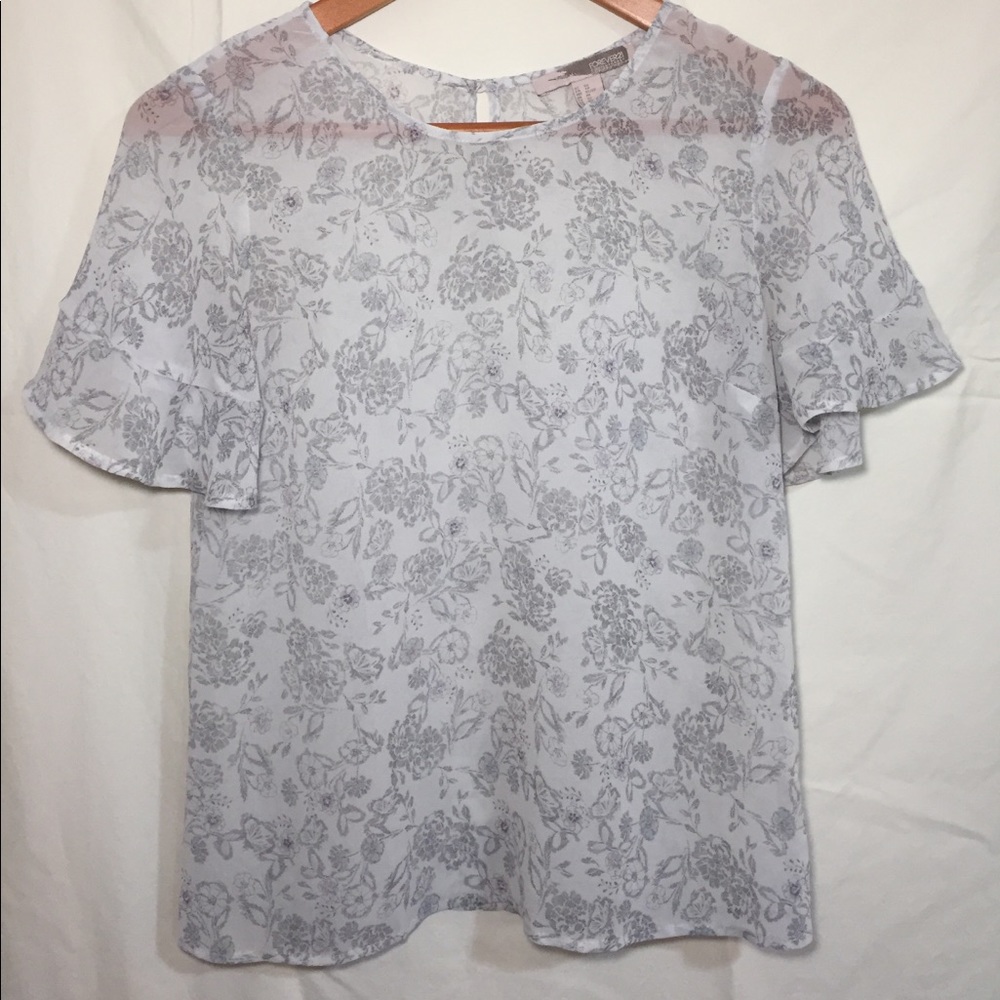 Forever 21 flower print blouse XS